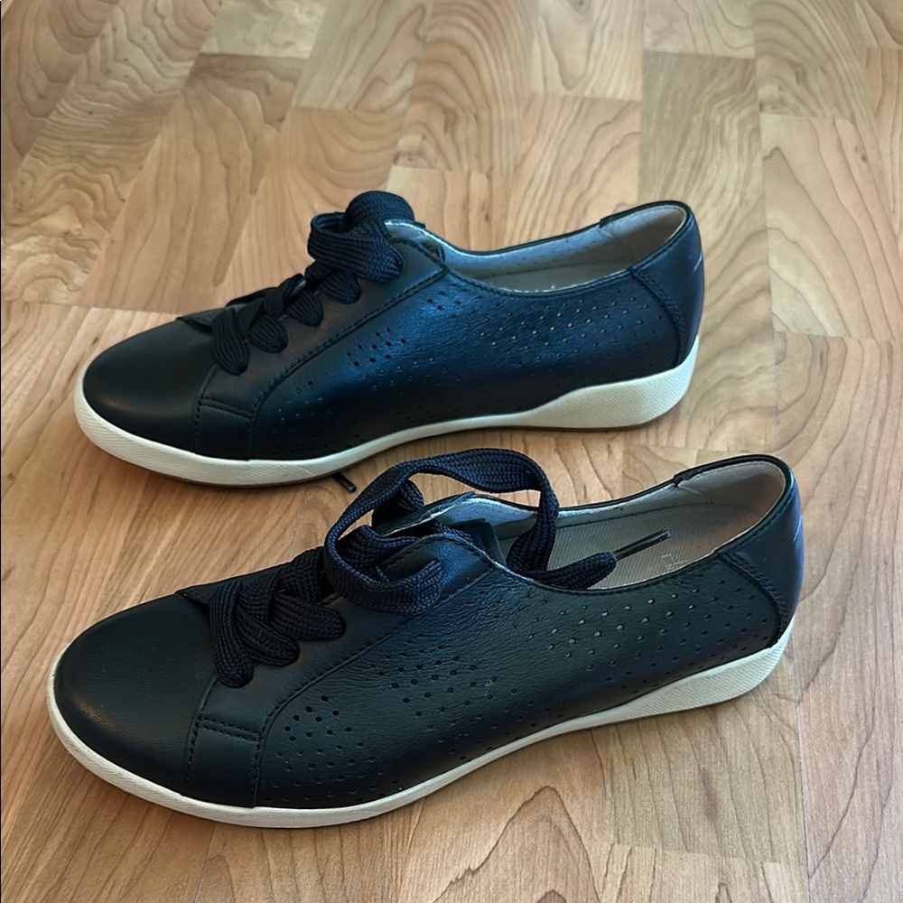 Dansko Black and White Women's Sneakers - Picture 2 of 5